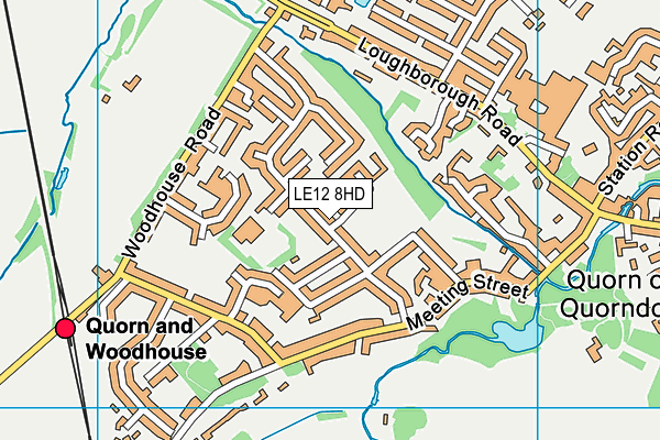 LE12 8HD map - OS VectorMap District (Ordnance Survey)