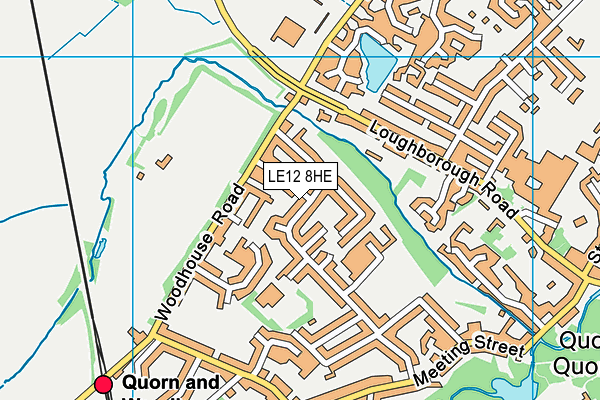 LE12 8HE map - OS VectorMap District (Ordnance Survey)