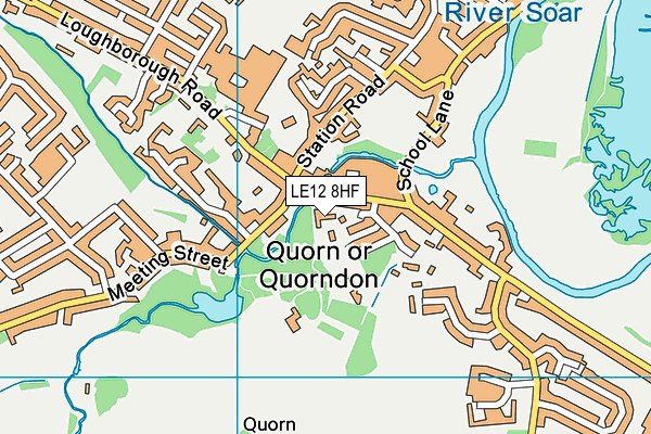 LE12 8HF map - OS VectorMap District (Ordnance Survey)