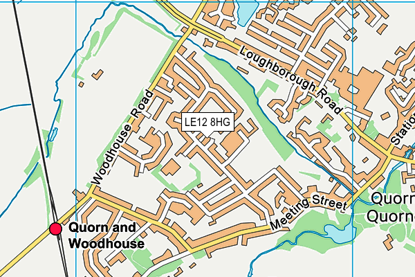LE12 8HG map - OS VectorMap District (Ordnance Survey)