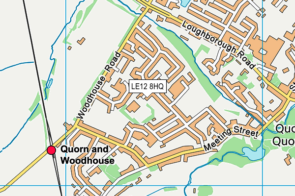 LE12 8HQ map - OS VectorMap District (Ordnance Survey)