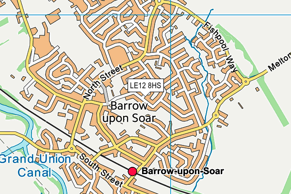 LE12 8HS map - OS VectorMap District (Ordnance Survey)