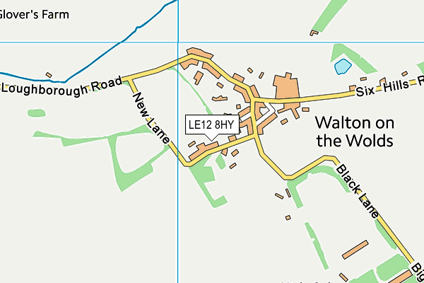 LE12 8HY map - OS VectorMap District (Ordnance Survey)