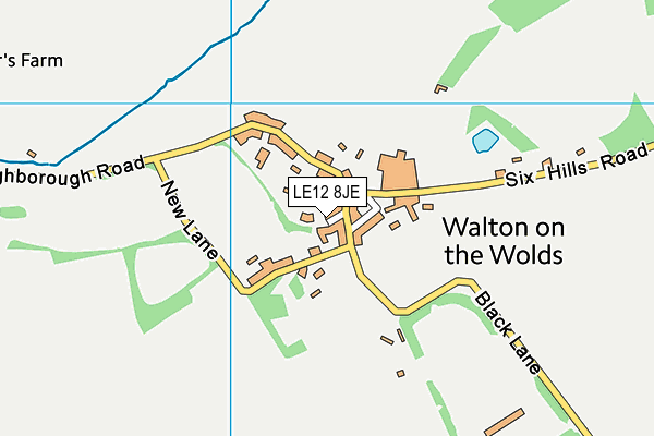 LE12 8JE map - OS VectorMap District (Ordnance Survey)