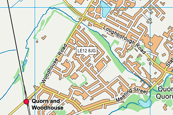 LE12 8JG map - OS VectorMap District (Ordnance Survey)