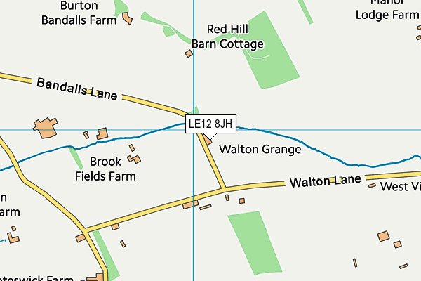 LE12 8JH map - OS VectorMap District (Ordnance Survey)