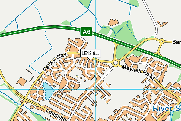 LE12 8JJ map - OS VectorMap District (Ordnance Survey)