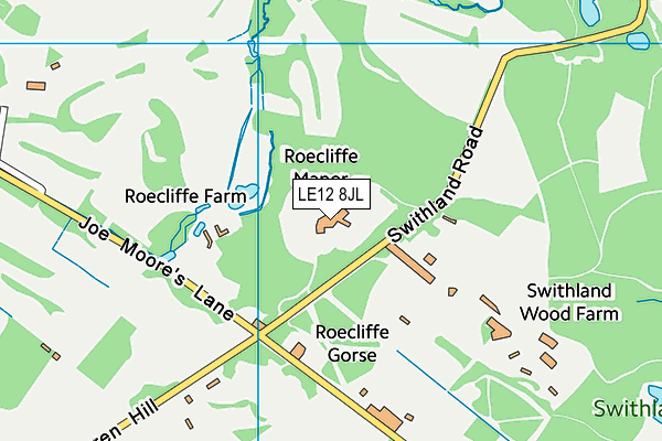 LE12 8JL map - OS VectorMap District (Ordnance Survey)