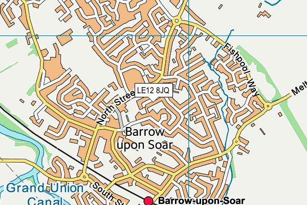 LE12 8JQ map - OS VectorMap District (Ordnance Survey)