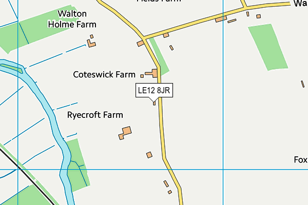 LE12 8JR map - OS VectorMap District (Ordnance Survey)