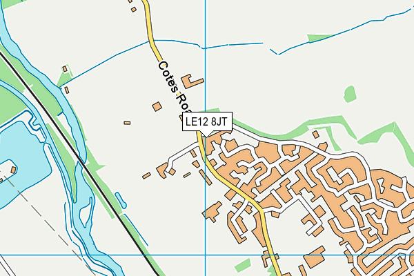 LE12 8JT map - OS VectorMap District (Ordnance Survey)