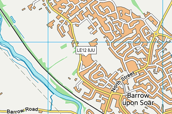 LE12 8JU map - OS VectorMap District (Ordnance Survey)