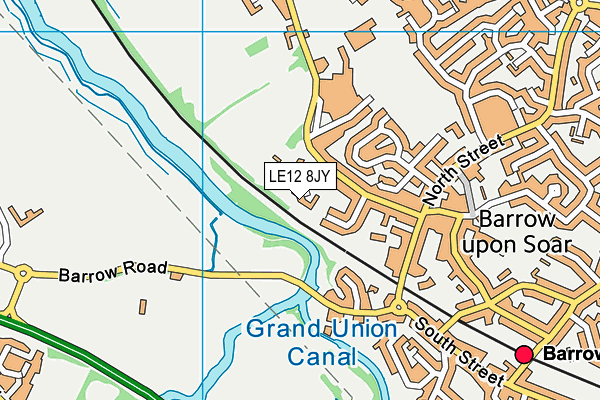 LE12 8JY map - OS VectorMap District (Ordnance Survey)