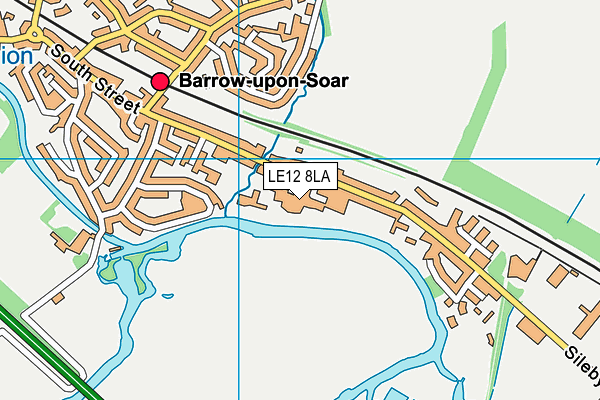 LE12 8LA map - OS VectorMap District (Ordnance Survey)
