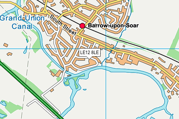 LE12 8LE map - OS VectorMap District (Ordnance Survey)