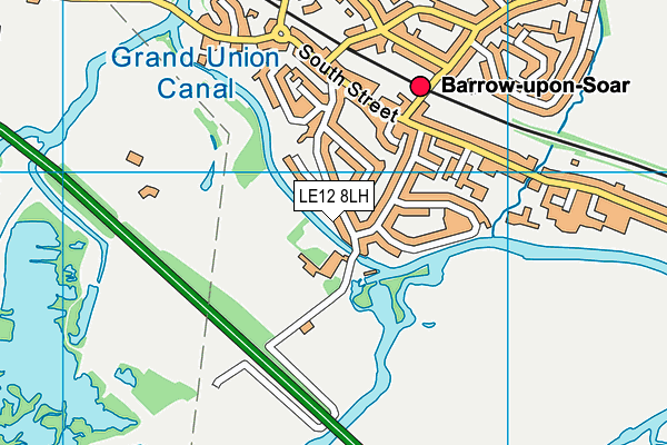 LE12 8LH map - OS VectorMap District (Ordnance Survey)