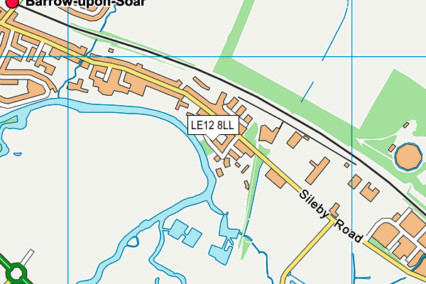 LE12 8LL map - OS VectorMap District (Ordnance Survey)