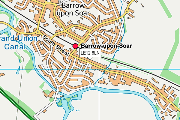 LE12 8LN map - OS VectorMap District (Ordnance Survey)