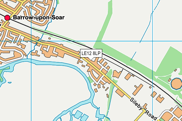 LE12 8LP map - OS VectorMap District (Ordnance Survey)