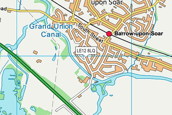 LE12 8LQ map - OS VectorMap District (Ordnance Survey)