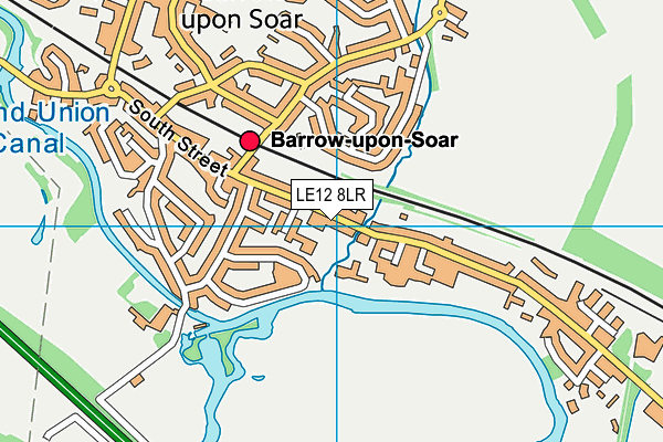 LE12 8LR map - OS VectorMap District (Ordnance Survey)