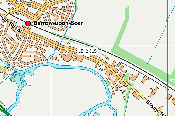 LE12 8LS map - OS VectorMap District (Ordnance Survey)