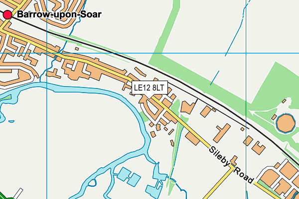 LE12 8LT map - OS VectorMap District (Ordnance Survey)