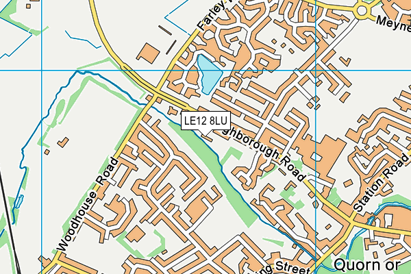 LE12 8LU map - OS VectorMap District (Ordnance Survey)