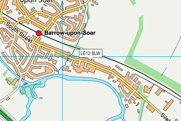 LE12 8LW map - OS VectorMap District (Ordnance Survey)