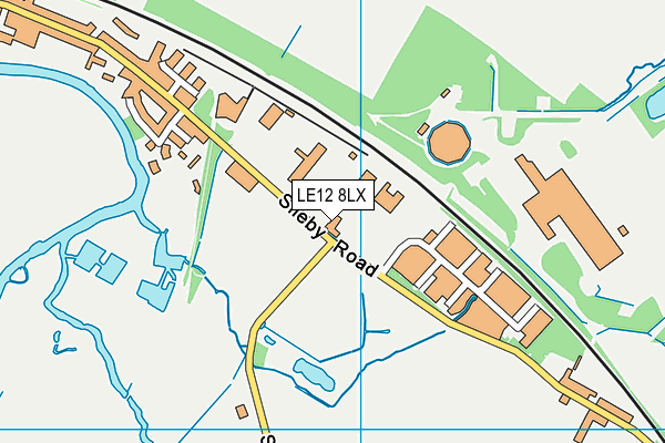LE12 8LX map - OS VectorMap District (Ordnance Survey)