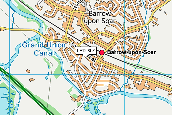 LE12 8LZ map - OS VectorMap District (Ordnance Survey)