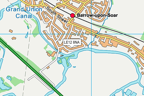 LE12 8NA map - OS VectorMap District (Ordnance Survey)