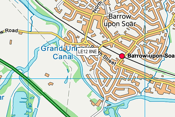 LE12 8NE map - OS VectorMap District (Ordnance Survey)