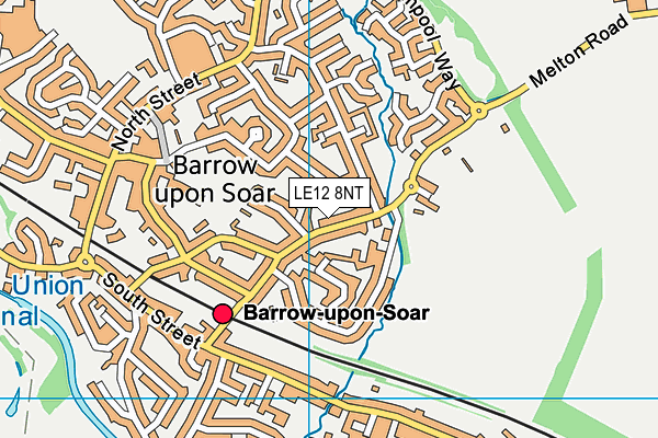 LE12 8NT map - OS VectorMap District (Ordnance Survey)