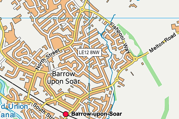 LE12 8NW map - OS VectorMap District (Ordnance Survey)