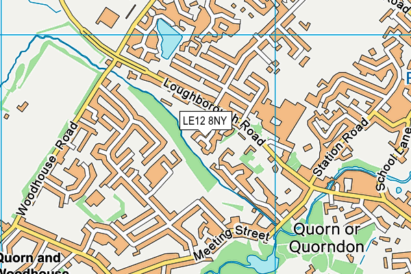 LE12 8NY map - OS VectorMap District (Ordnance Survey)