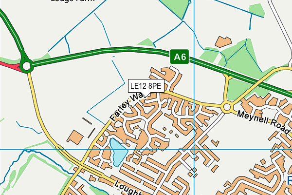 LE12 8PE map - OS VectorMap District (Ordnance Survey)