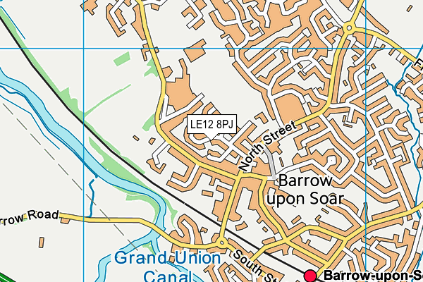 King George V Playing Field (Barrow Upon Soar) map (LE12 8PJ) - OS VectorMap District (Ordnance Survey)
