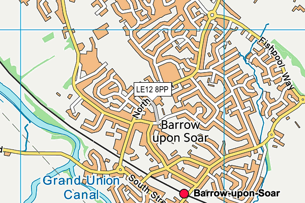 LE12 8PP map - OS VectorMap District (Ordnance Survey)