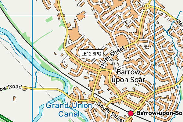 LE12 8PQ map - OS VectorMap District (Ordnance Survey)