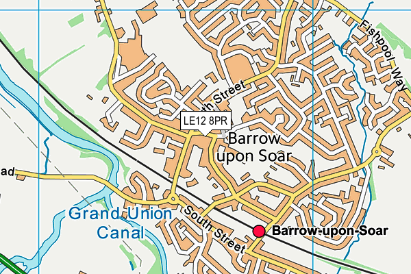 LE12 8PR map - OS VectorMap District (Ordnance Survey)