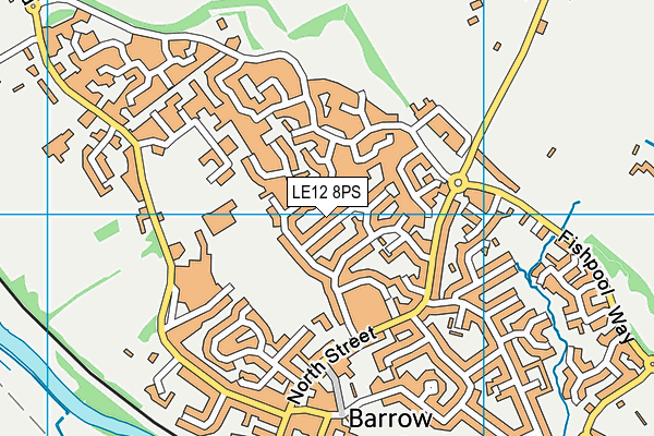 LE12 8PS map - OS VectorMap District (Ordnance Survey)