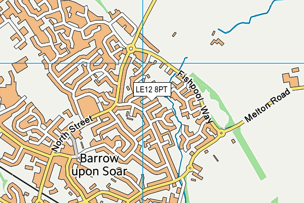 LE12 8PT map - OS VectorMap District (Ordnance Survey)