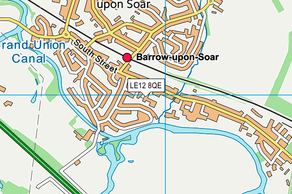 LE12 8QE map - OS VectorMap District (Ordnance Survey)
