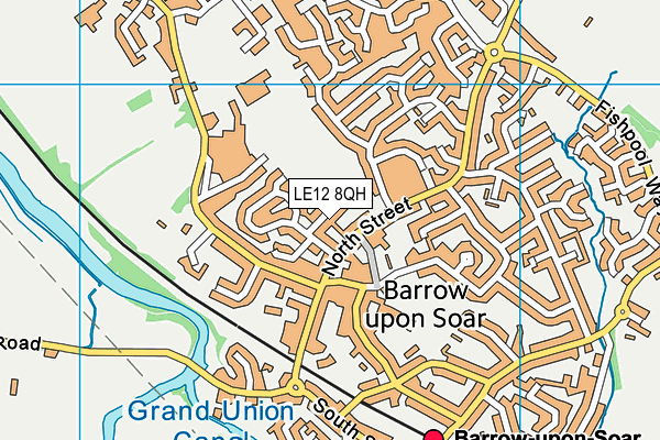 LE12 8QH map - OS VectorMap District (Ordnance Survey)