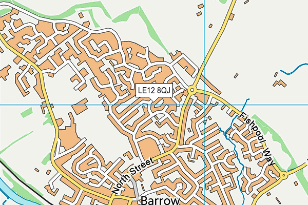 LE12 8QJ map - OS VectorMap District (Ordnance Survey)