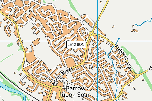 LE12 8QN map - OS VectorMap District (Ordnance Survey)