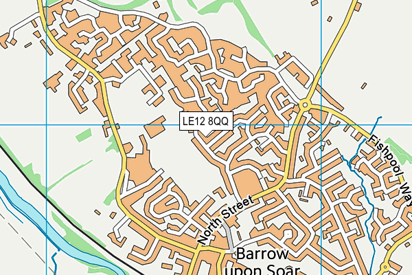 LE12 8QQ map - OS VectorMap District (Ordnance Survey)