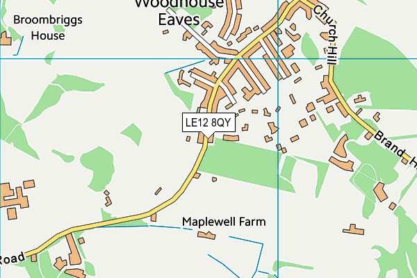 Maplewell Hall School map (LE12 8QY) - OS VectorMap District (Ordnance Survey)