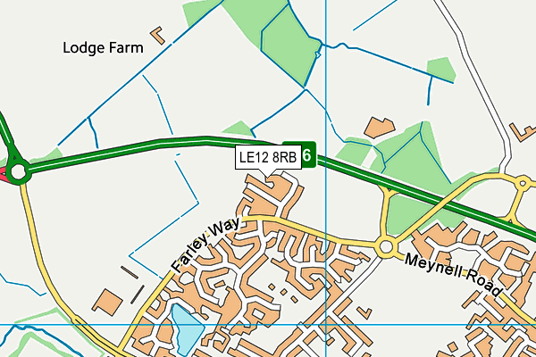 Farley Way Stadium map (LE12 8RB) - OS VectorMap District (Ordnance Survey)